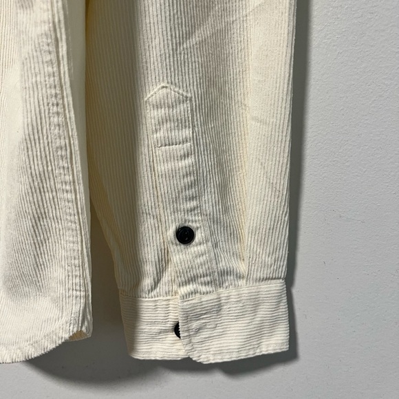 Frank And Oak Men’s Corduroy Overshirt Jacket- L - Cream Casual Utility Style - Picture 10 of 16